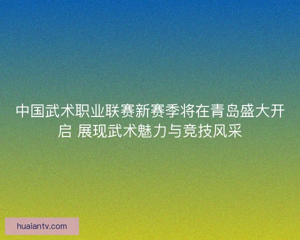 中国武术职业联赛新赛季将在青岛盛大开启 展现武术魅力与竞技风采 中国武术职业联赛新赛季将在青岛盛大开启 展现武术魅力与竞技风采